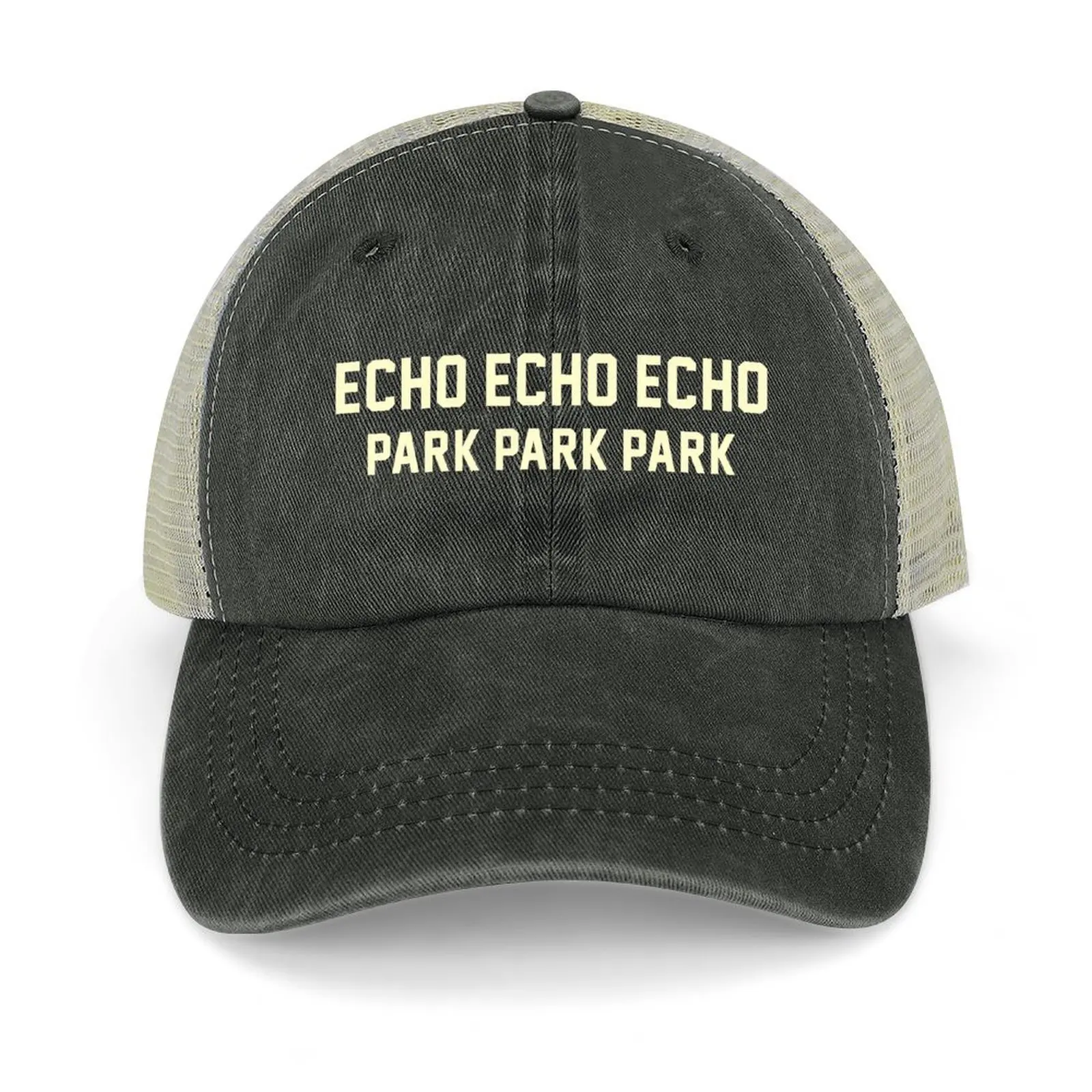 

Echo Echo Echo Park Park Park Cream Baseball Cap Hip Hop summer hat Military Cap Man dad hat Woman Men's