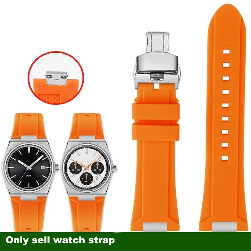 High-Grade Rubber Stainless Steel Quick Disassembly Strap for Tissot 1853 PRX Series T137.407/410 Men Fashion WatchBand 26*12mm