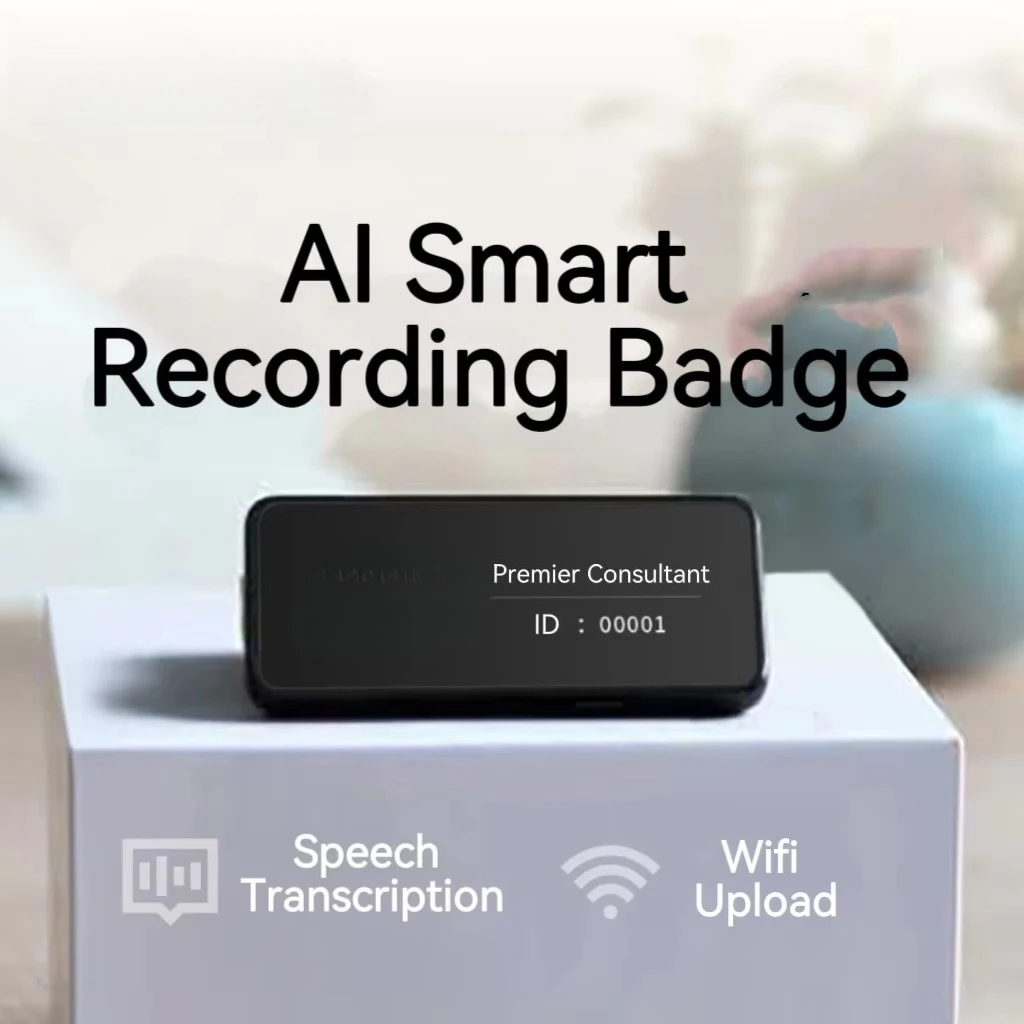Student Conference Waterproof Enterprise AI Portable Digital Voice Recorder ChatGpt Transcribe Wireless WiFi APP Control Office
