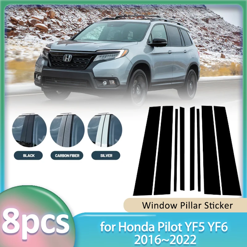 

Наклейка на окно для Honda Pilot YF5 YF6 2016 ~ 2022 2017 2018 Автомобильный ПК Материал B C Столб Крышка Наклейка на дверь Деталь Аксессуары