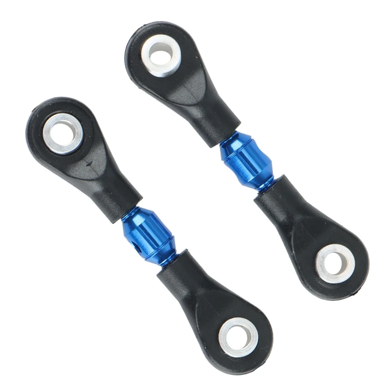 Barra de dirección de Metal para coche de control remoto Tamiya TT01 1/10, varilla de enlace, accesorios de actualización, azul, 3 piezas