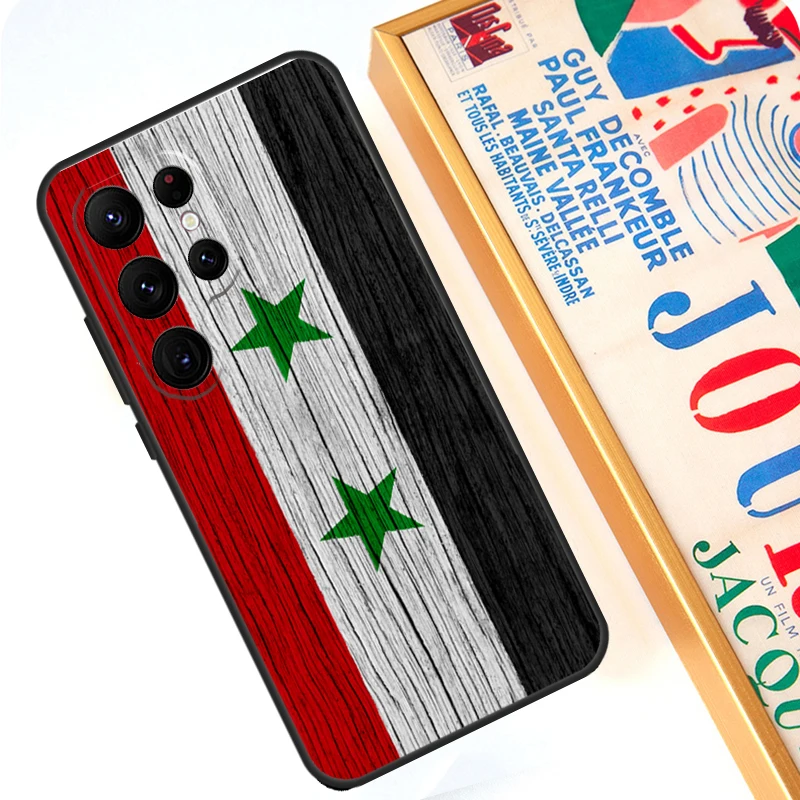 Syria Syrian Flag Case For Samsung Galaxy S23 Ultra S24 S22 S8 S9 S10 Plus Note 10 20 Ultra S20 S21 FE Cover