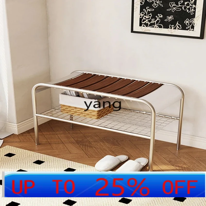 

LH medieval style shoe change stool home door entry sitting wear shoe rack wrought iron retro