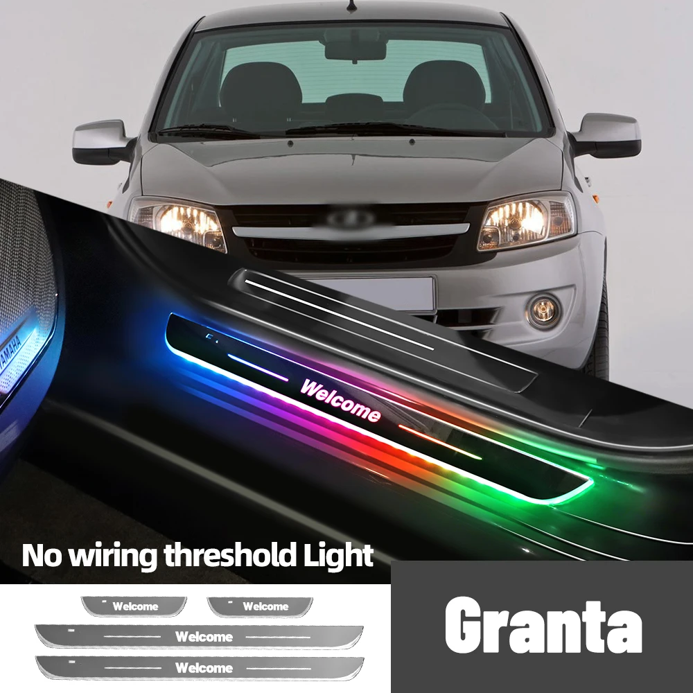 

For Lada Granta 2011-2013 2012 Car Door Sill Light Customized Logo LED Welcome Threshold Pedal Lamp Accessories