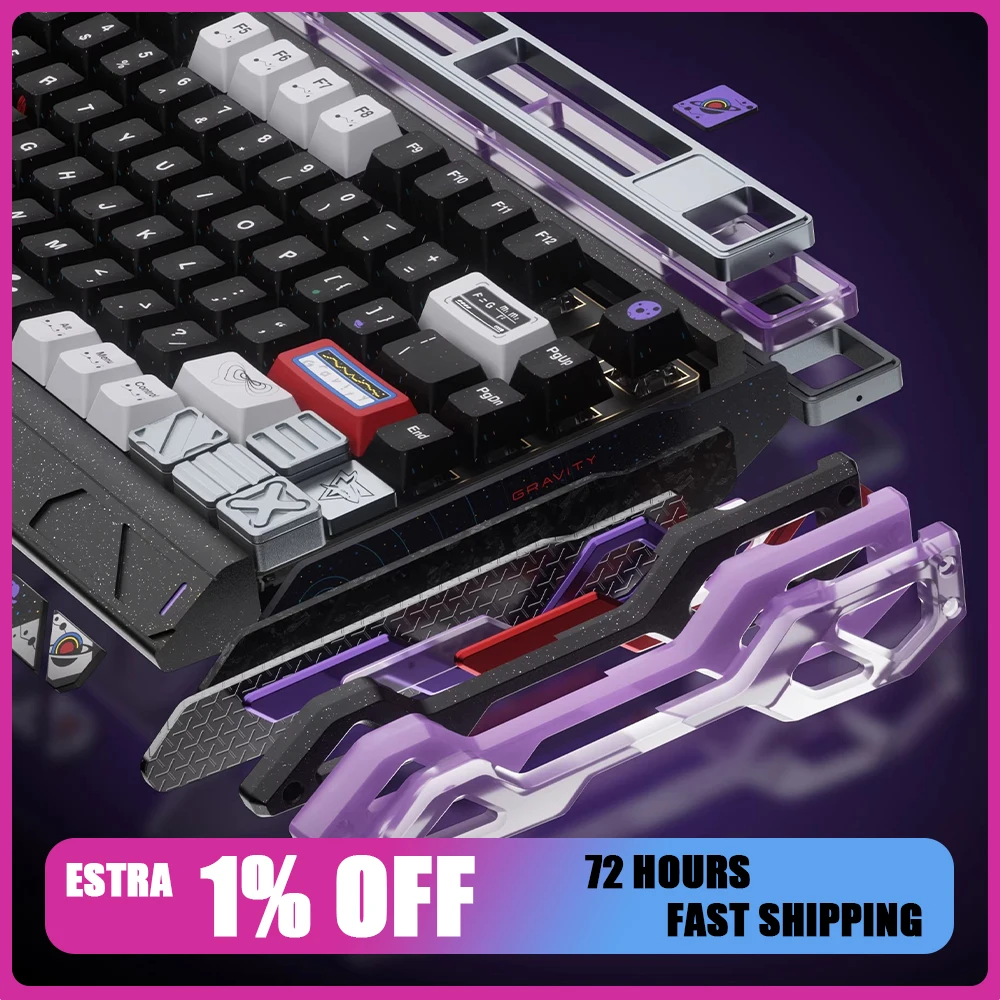 

PIIFOX AS-KB-FN75 Wired Keyboard aluminium alloy 8K HZ Magnetic Axis Keyboard Double Ended Drive For VALORANT Pc Accessories