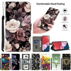 Flower pattern Magnetic Flip Leather Wallet Case For Xiaomi Redmi 13C Note 13 12 11 11S 10 10S 10T 9 9S 8 8T 7S 6 Pro Plus 4G/5G