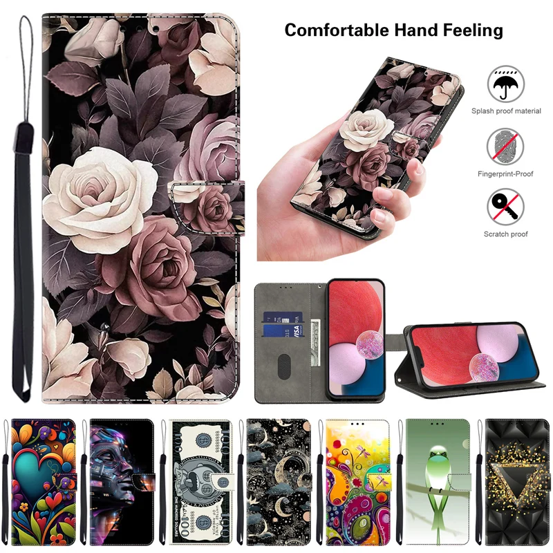 3D Magnetic Flip Wallet Leather Case For iPhone 6 6s 7 8 X XS XR 11 12 13 14 15 Mini Pro Max Plus iPhone SE SE4 2022/23/24 Funda