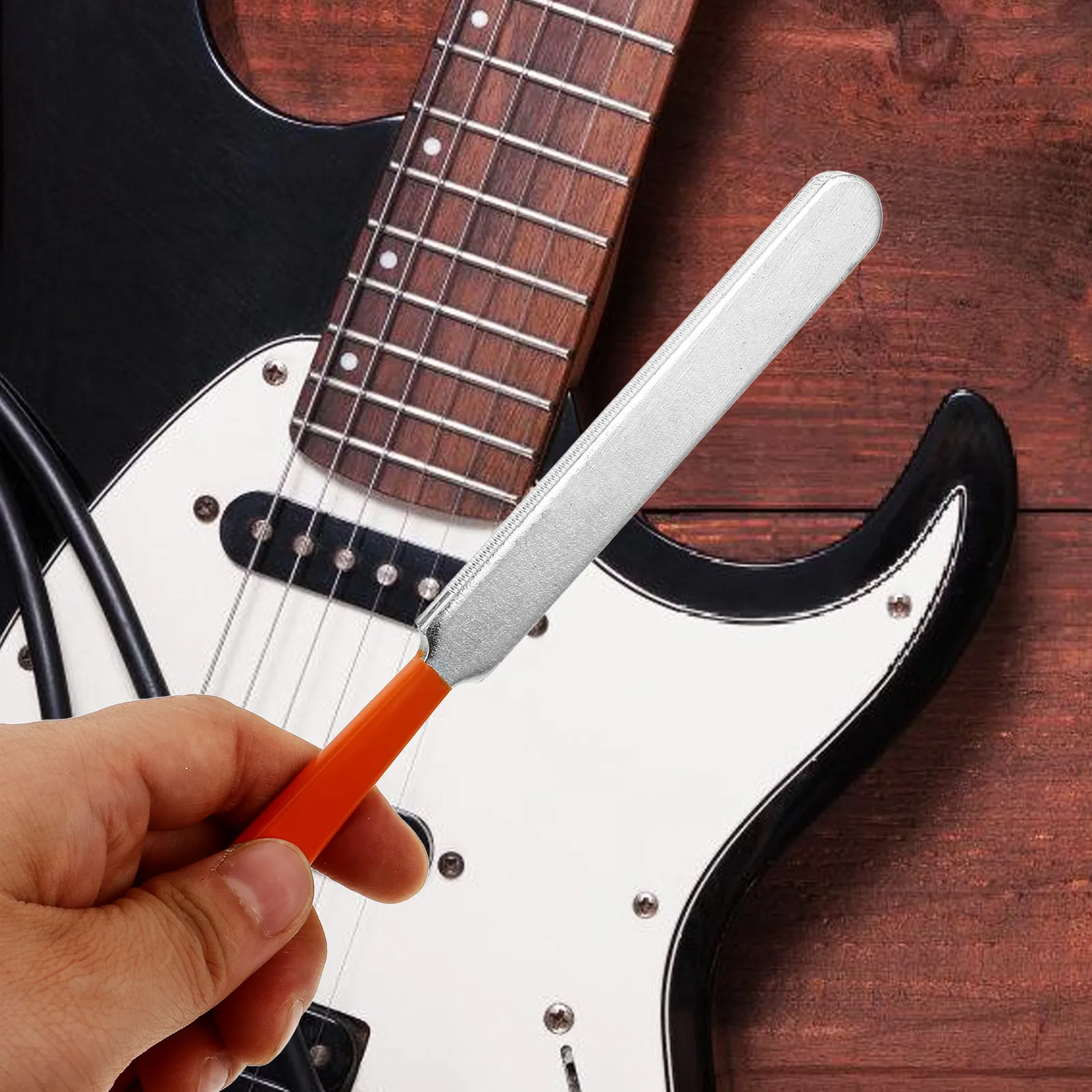 Guitar Repair Tool Kit Stainless Steel Fret Crowning File Fret Polishing Kit Fingerboard Protectors Acoustic Electric