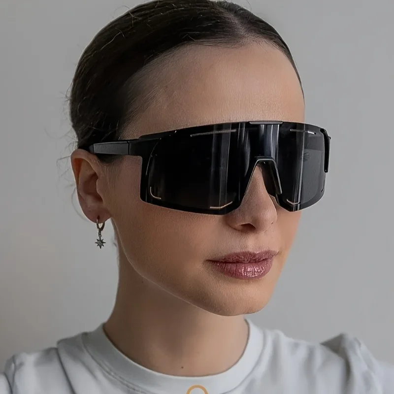 New Fashionable Women's Large Frame Black Grey Premium Glasses