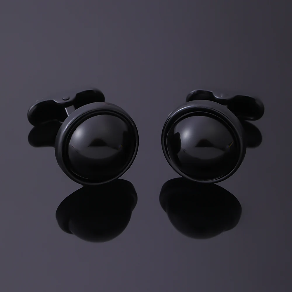 Wholesale Punk Novelty Blackness Ball Bullet Cufflinks Suit Tuxedo Jewelry Accessories Unique Whale Back Closure Sleeve Button