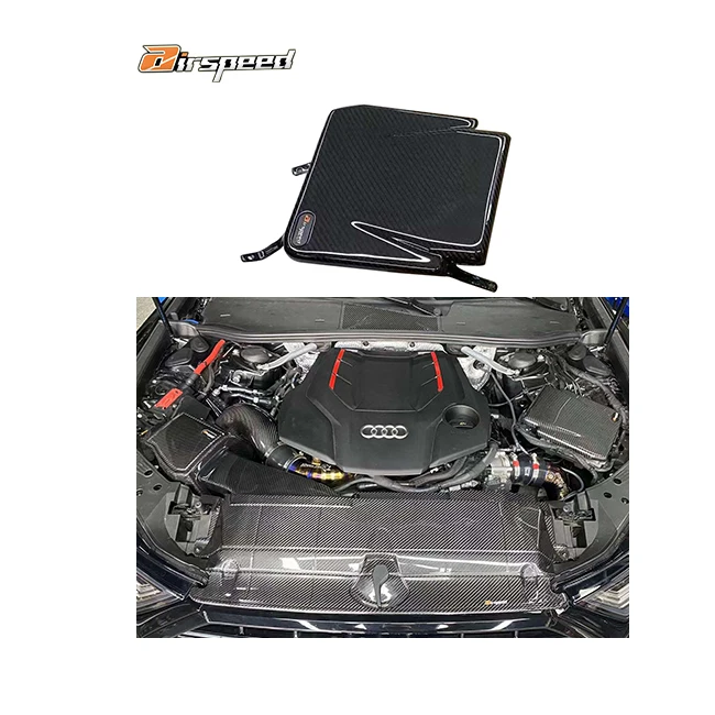 

3K Twill Carbon Weave in Glossy Finish Dry Carbon Fiber Engine ECU Cover for for AUDI A6/A7/S6/S7 C8 2.0T 3.0T