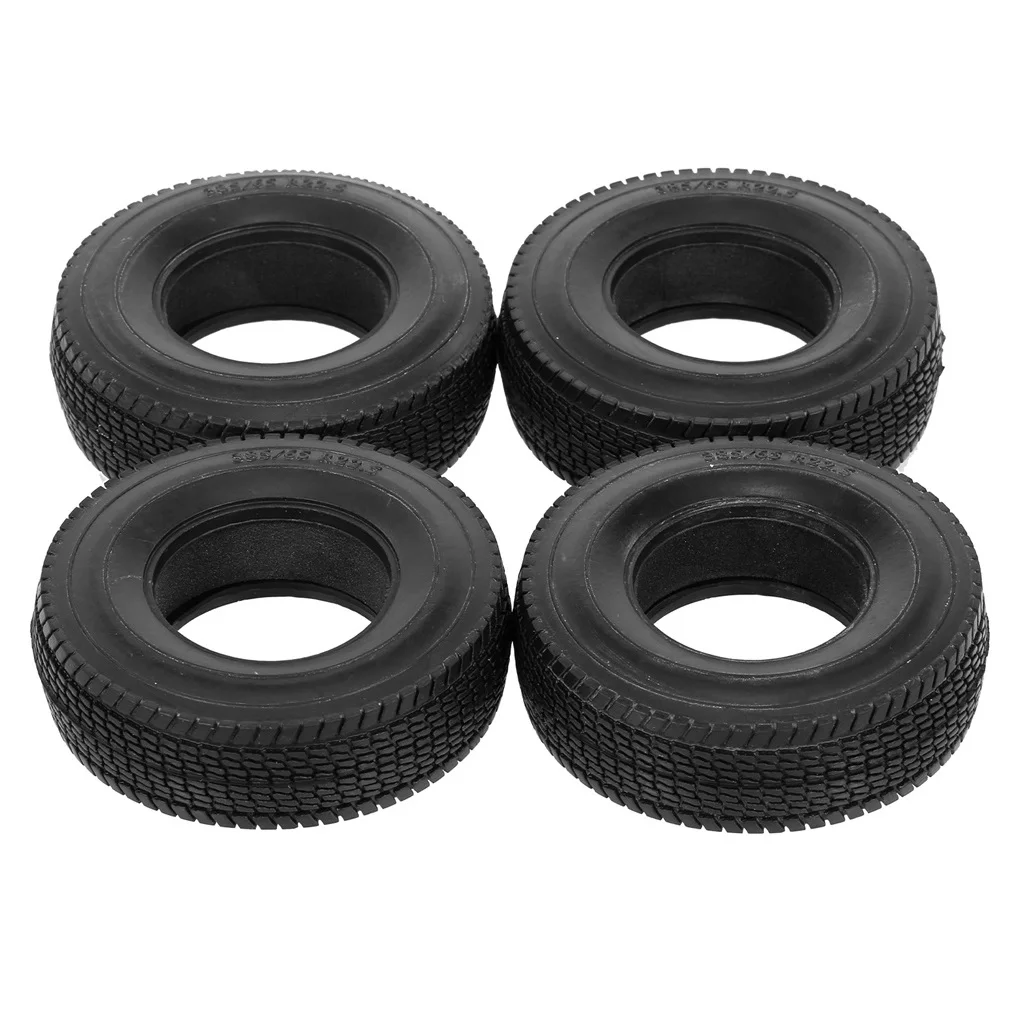 Neumáticos de goma dura de 4 piezas y 25mm para camión Tamiya RC 1/14, piezas de actualización de Tractor MAN King Hauler ACTROS SCANIA