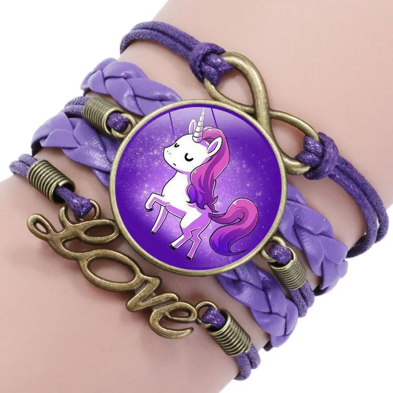 2023 Unicorn Braided Kids Bracelet for Girls Friendship Bracelets Jewelry Multi-layer Charm Bracelet Jewelry Gifts Bracelet