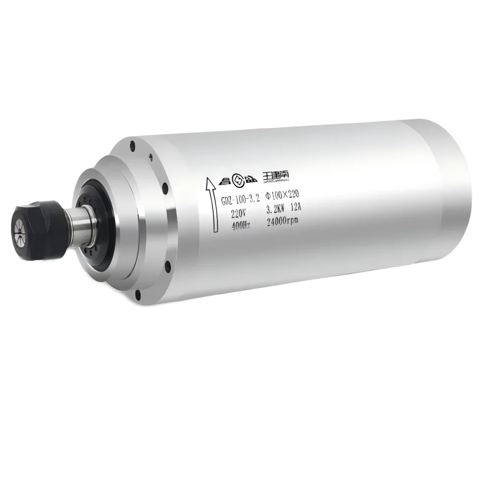 3.2kw AC Spindle Motor Water Cooling CNC Router Spindle AC220V/AC380V 24000rpm D100mm for Woodworking Machining