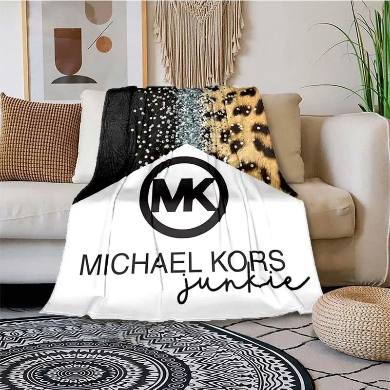 MK Bags Pattern Soft Throw Blanket Flannel All Season Light Weight Blanket Suitable for Living Room/Bedroom Warm Blanket