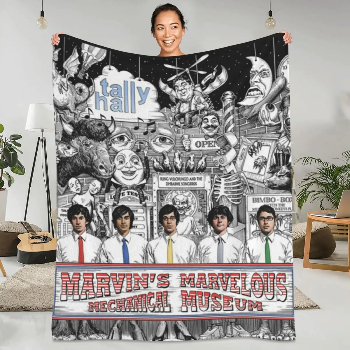 Tally Hall Blankets Rock Music Band Travel Flannel Throw Blanket Warm Soft Outdoor Design Bedspread Birthday Present