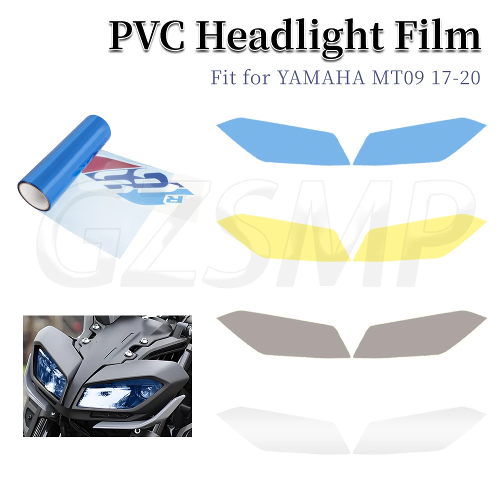 Fit for YAMAHA MT09 2017-2020 2018 2019 Motorcycle Headlight Transparent Protection Film Sticker Decals