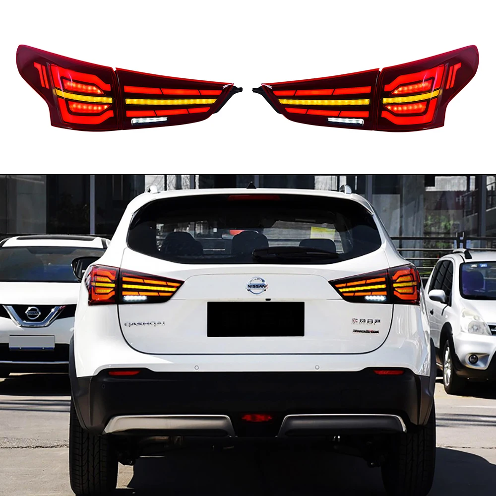 

Upgrade to Auto Lighting System Modified New Style Model Full LED light Source Taillights For Nissan Qashqai 2016-2021 Rear lamp