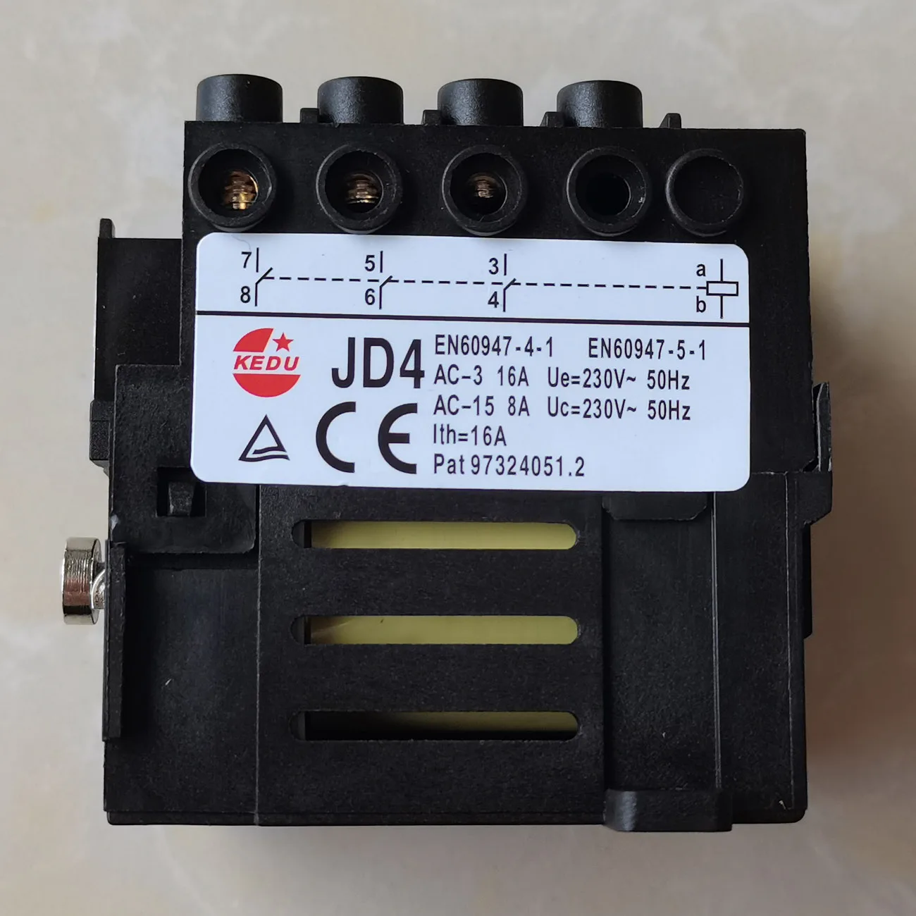 KEDU JD4 8Pins 230V 50Hz 16A Electric Relay 3NO with Power Failure and Undervoltage Protection Function