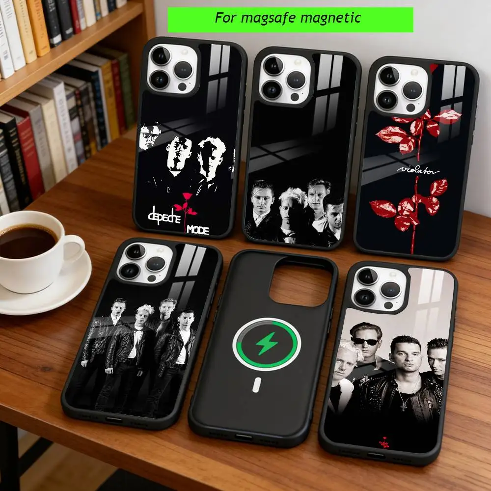 

D-Depeche Mode Phone Case For iPhone17,16,15,14,13,12,11 Plus,Pro Magnetic For Magsafe Wireless Charging