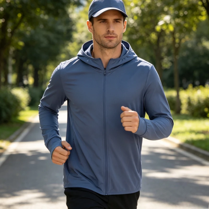 Outdoor UPF50+ Sun Protection Running Jackets for Woman Man Loose Ice Silk Ultra-thin Sunscreen Coats Men's Women Skin Clothing