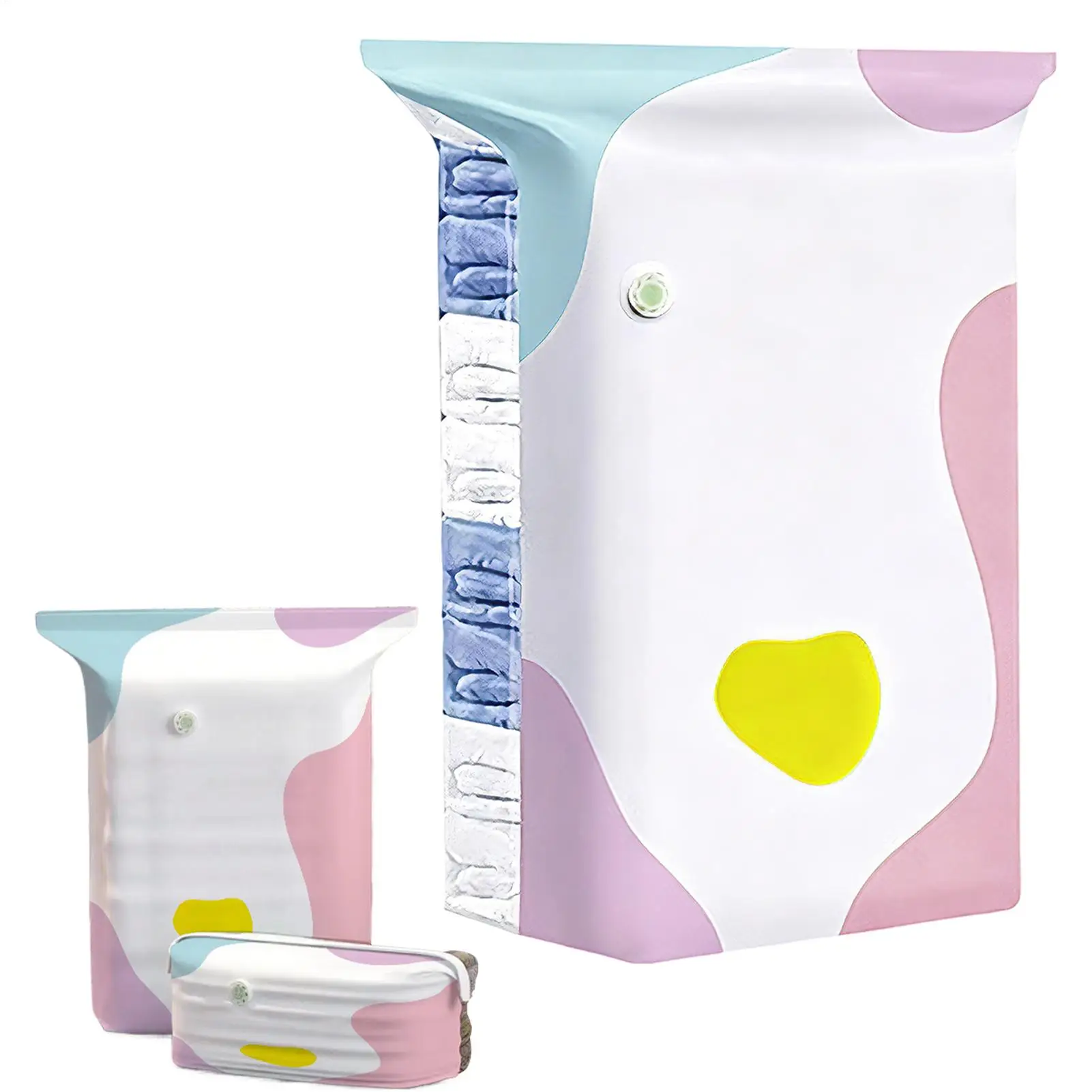 No Pump Vacuum Compression Storage Bags Space Saver Organizer for Home Dorm Closet Wardrobe Luggage Suitcase Storage Supplies