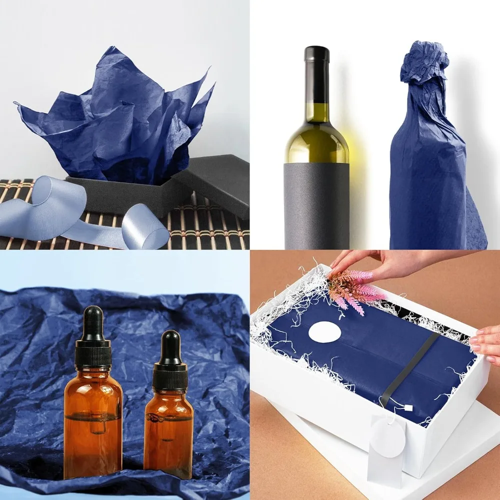 120 Sheets Navy Blue Tissue Paper for Gift Bags Wrapping Wedding Birthday Party Crafts Decoration Bulk Art Tissue view 6