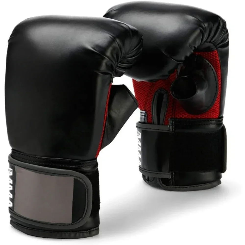 Sacco da boxe pesante da appendere durevole da 70 libbre con guantoni da boxe, fasce per le mani, corda elastica e catena di montaggio, nero