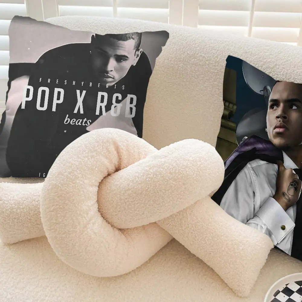 Rap singer C-Chris B-Brown Pillowcase toon Gift Cushion Cover Bedroom Home Sofa Chair Seat Decor pillow case