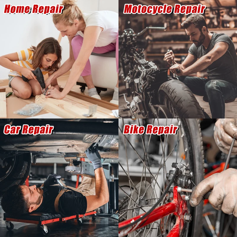 39 red Tool Kit，Garden Maintenance Kit, Home Repair Tools, Compact Tool Set