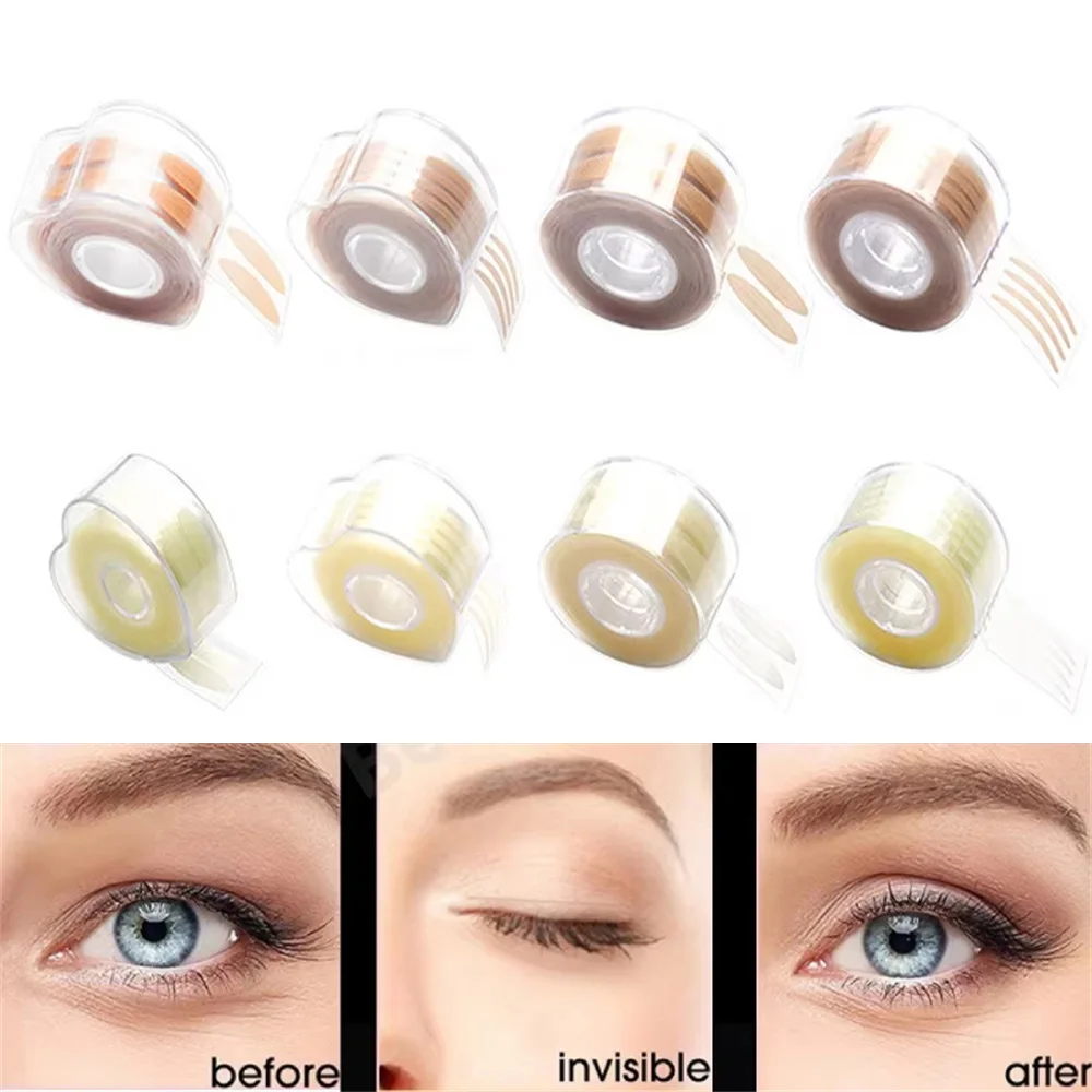 600 stks Eye Lift Strips Dubbele Ooglid Tape Helder Grijs Ooglid Streep Grote Ogen Onzichtbare Dubbele Vouw Ooglid Sticker Make-Up Tool