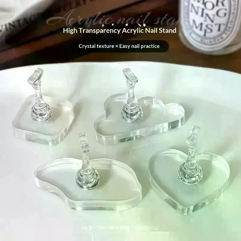 Magnetic Nail Practice Base Acrylic High-Transparency Magnetic Thickened Base Nails Holder