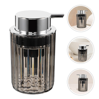 2PCS 300ml Portable Refillable Foaming Soap Dispenser Pump Bottle Leakproof for Home Travel Kitchen Sink Silver Press Facial
