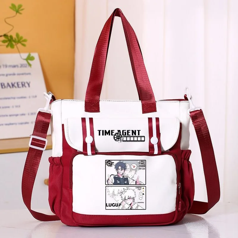 

Chibi, Black Red Blue White, Link Click, Student Kids Teens, Anime Messenger Crossbody Shoulder Bags School Girls Large Capacity