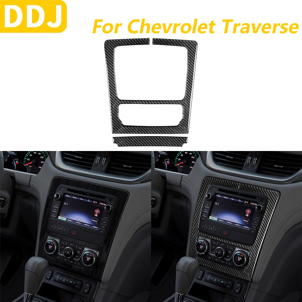 

Для Chevrolet Traverse 2013-2017 настоящее углеродное волокно центральное управление радио CD AC панель объемная крышка отделка автомобильные аксессуары наклейка