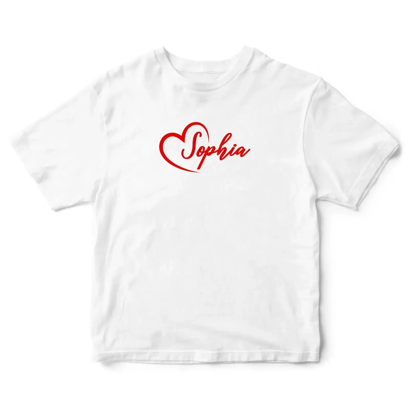 T Shirt personalisiert Name rot Liebe Herz Valentinstag Baby Babys Erste vintage Washed Stylish graphic Stretched Versatile