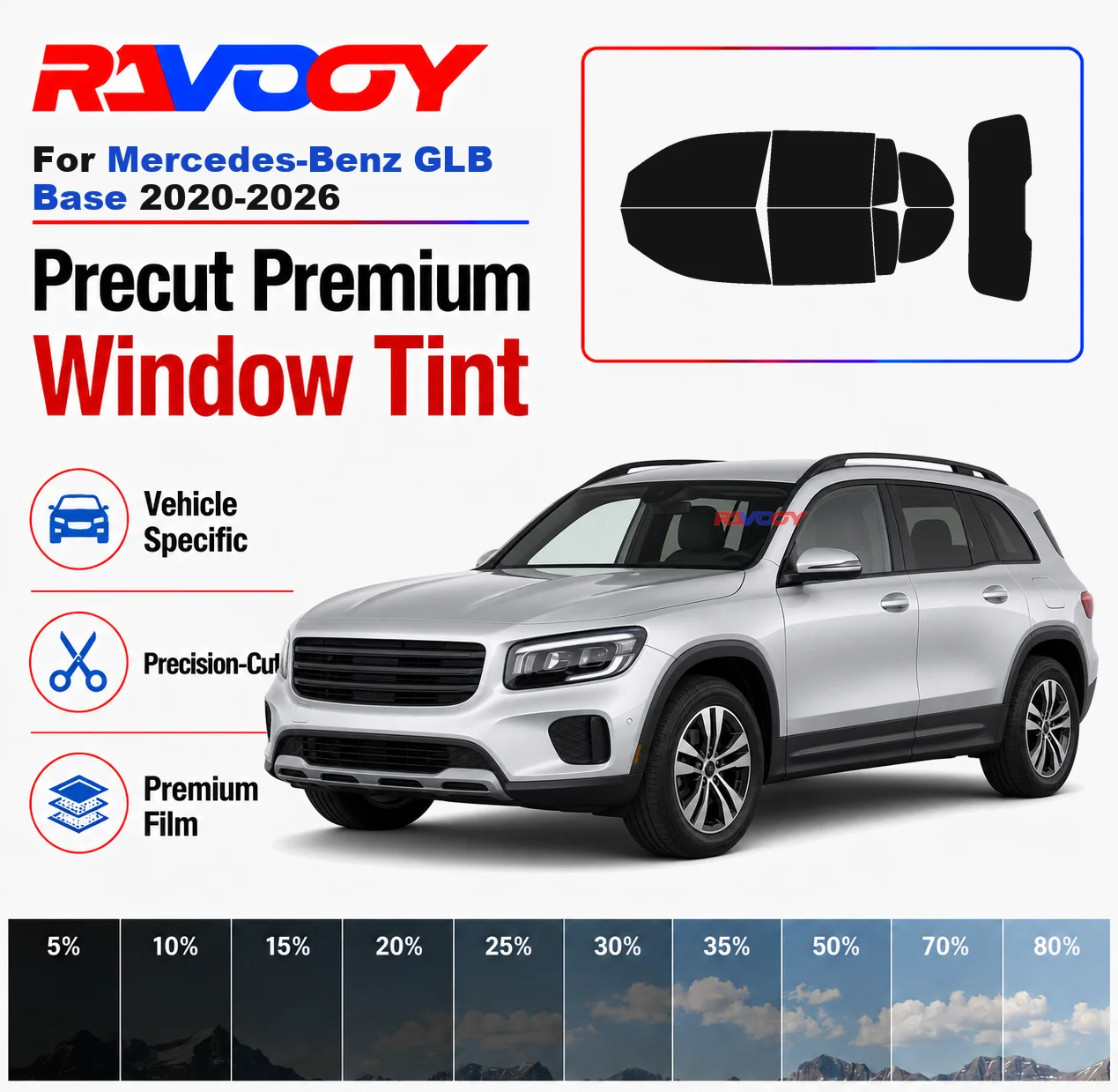 premium-precut-window-tint-kit-front-windows-rear-windows-rear-windshield-for-mercedes-benz-glb-base-2020-2026-nano-ceramic-film