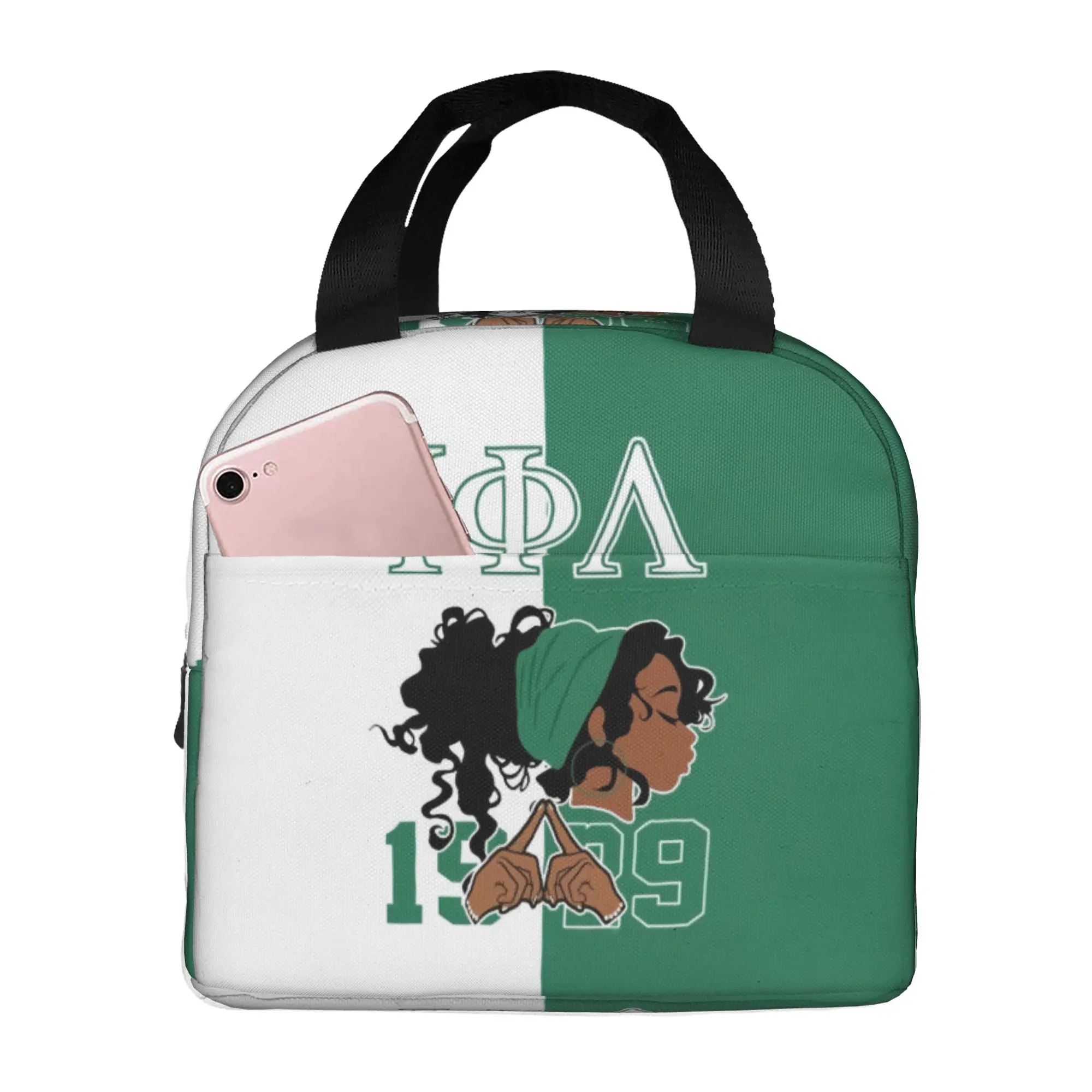 1929 Iota Phi Lambda Insulated Lunch Bags for African American Business Portable Cooler Thermal Food Lunch Box Work School