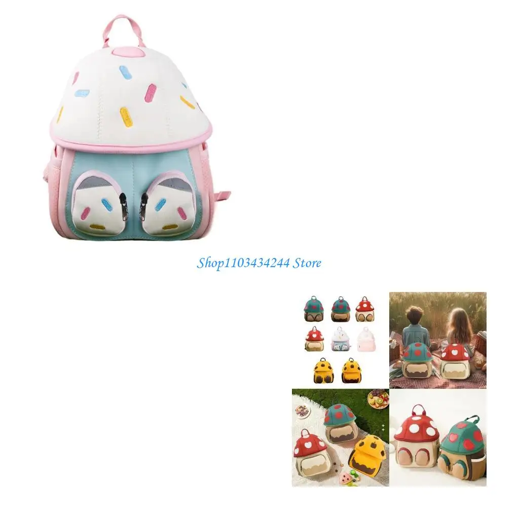 

Daypack Kindergarten School Bags Cartoon Mushroom Backpack Children Bag for Kids