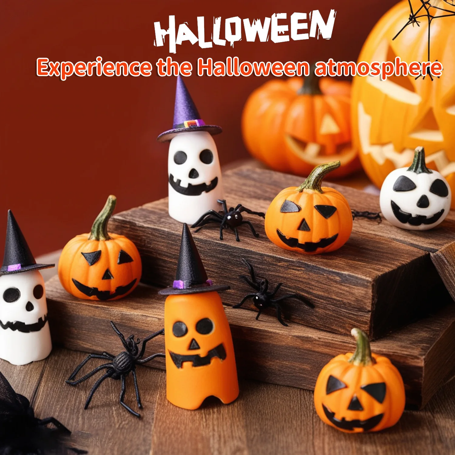 Halloween DIY handgemaakt kleispeelgoed voor kinderen, vakantieklei pompoenhoofd decoratiegeschenken