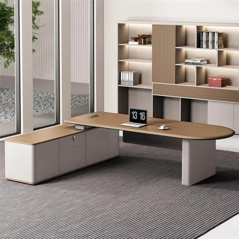 Upgrade Reception Office Table Decoration Aesthetic Wooden Modern Office Desk Specialty Writing Escritorio Oficina Furniture