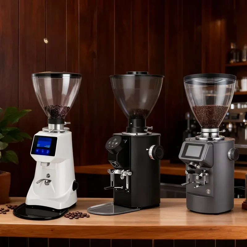 Professional 64mm Brushless Single Shot Coffee Grinder High Quality Touch Screen Commercial Kitchen Espresso Grinding Machine