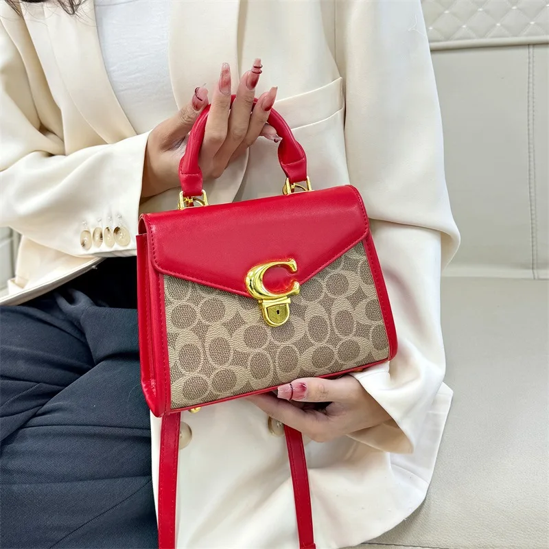 

2025 Women's Crossbody Shoulder Bag Large Capacity Flap Lock Monogram Square Purse Fashion Handbag Tote Everyday Chic