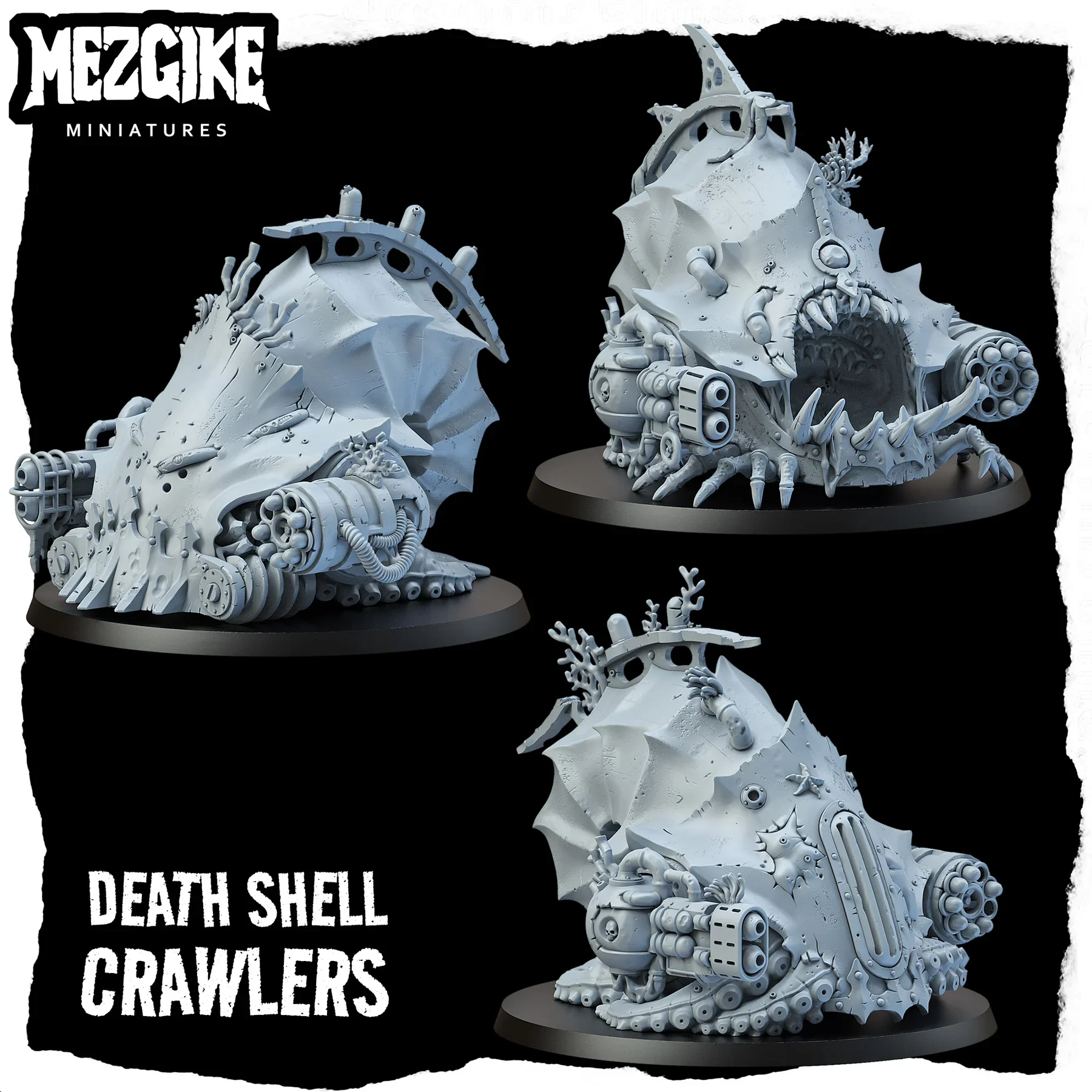 Death shell crawlers Miniature, Proxy Figurine, Plague Figure, Space Walker, Plasma Gun, HD 3D Printed Resin Model, Wargame