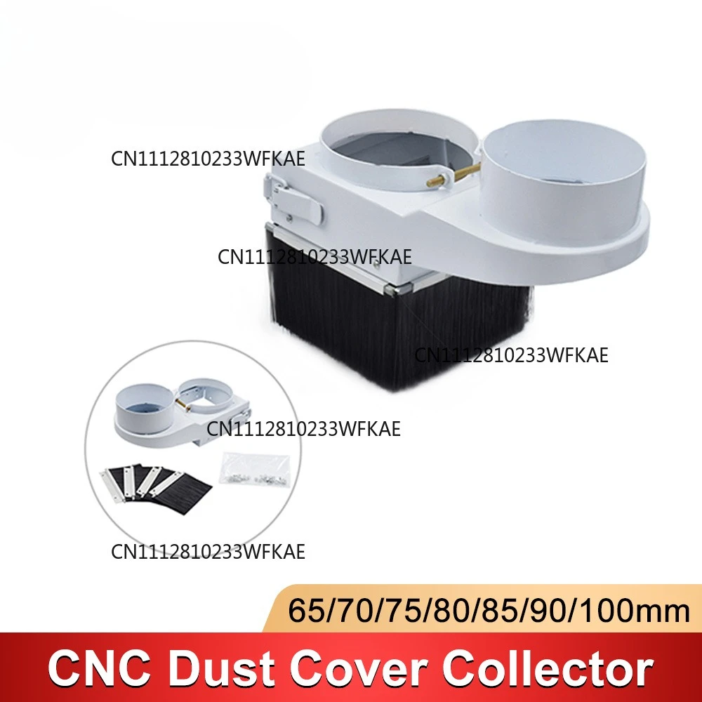 CNC Spindle Dust Shoe Collector Dia. 70/75/80/85/90/100mm Dust Cleaner for Spindle Motor Router Machine Cover