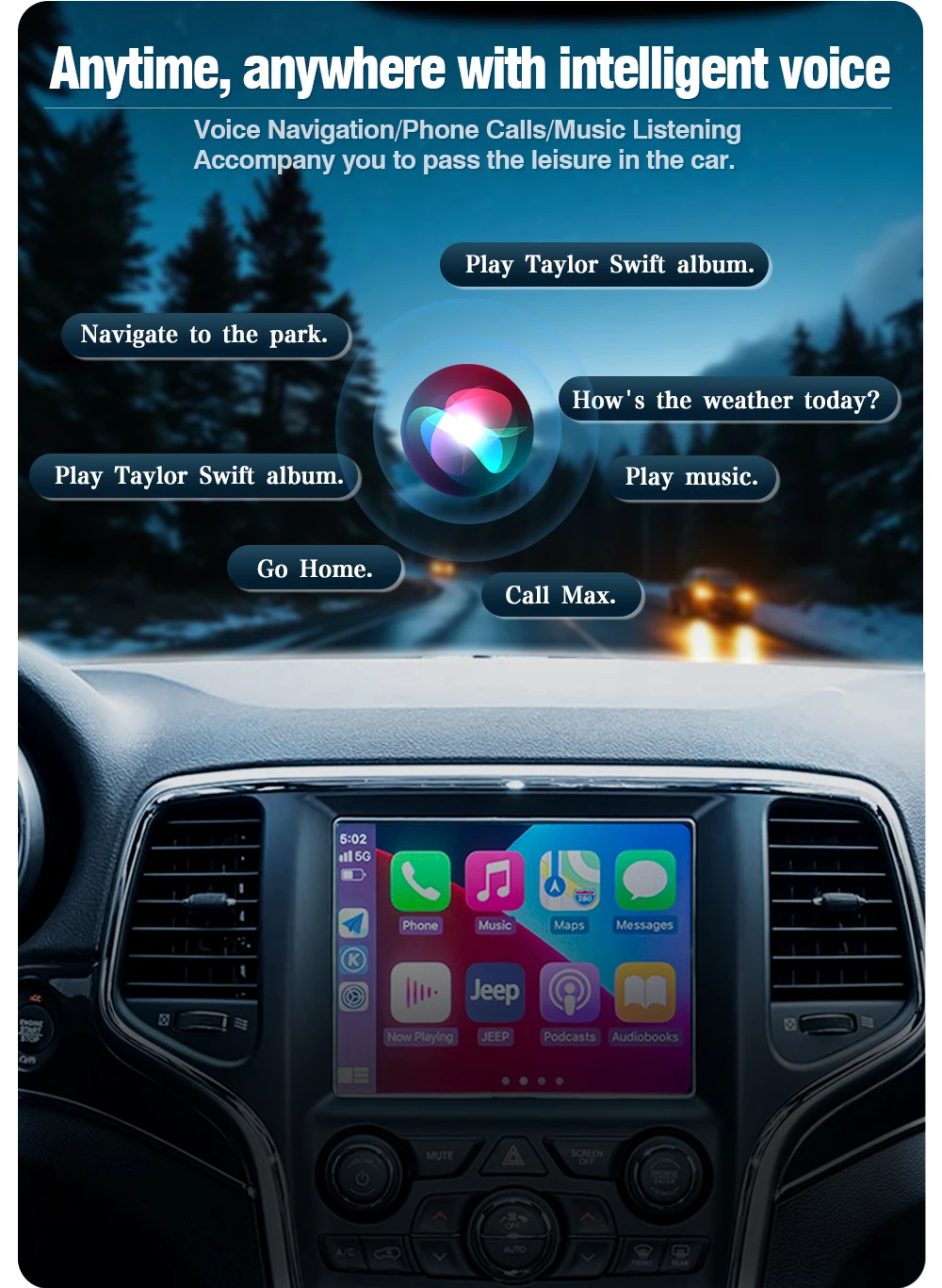 AUTOTOP OEM Bildschirm-Upgrade-Decoder für Fiat Freemont Jeep Viaggio 300C Dodge Journey Challenger Commander CarPlay Android Auto – Detail 8