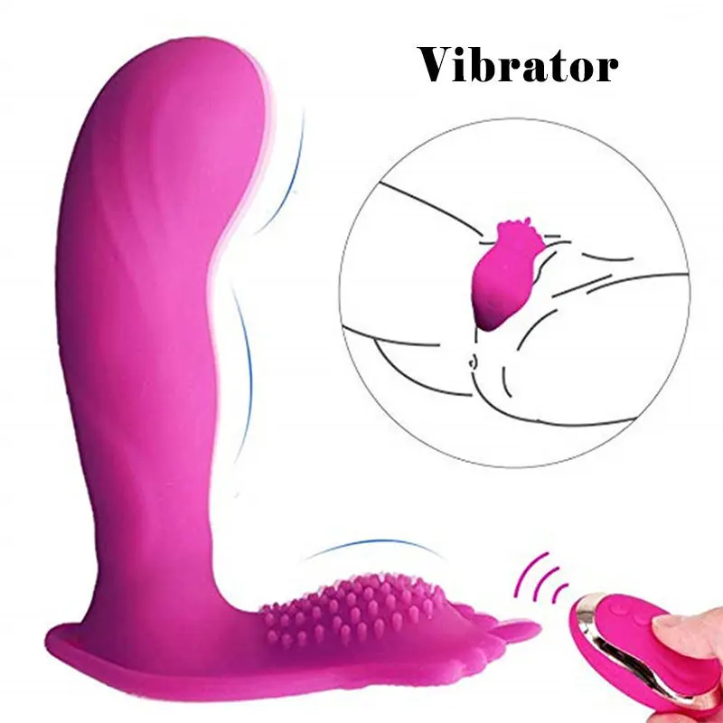 Pengendali jarak jauh nirkabel puting g-spot stimulasi vibrator Dildo mainan seks masturbasi untuk wanita