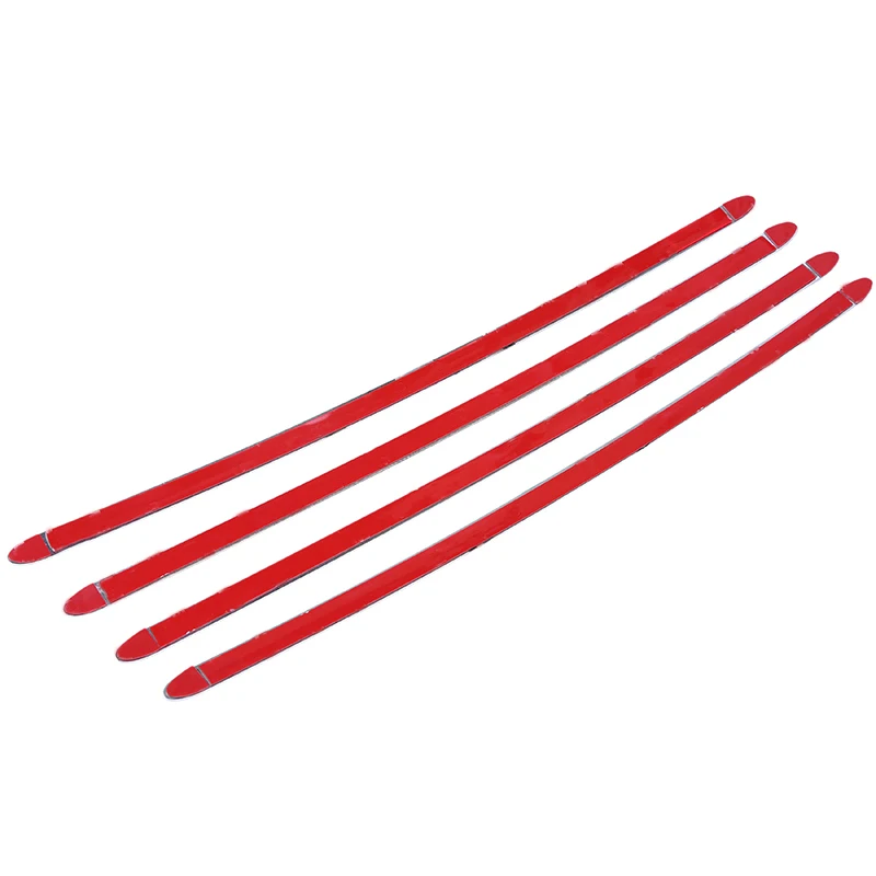 POSSBAY 4Pcs Universal Car Decals Front Rear Bumper Corner Sticker Strip Crash Bar Trim Stickers Chrome Body Protector Guards