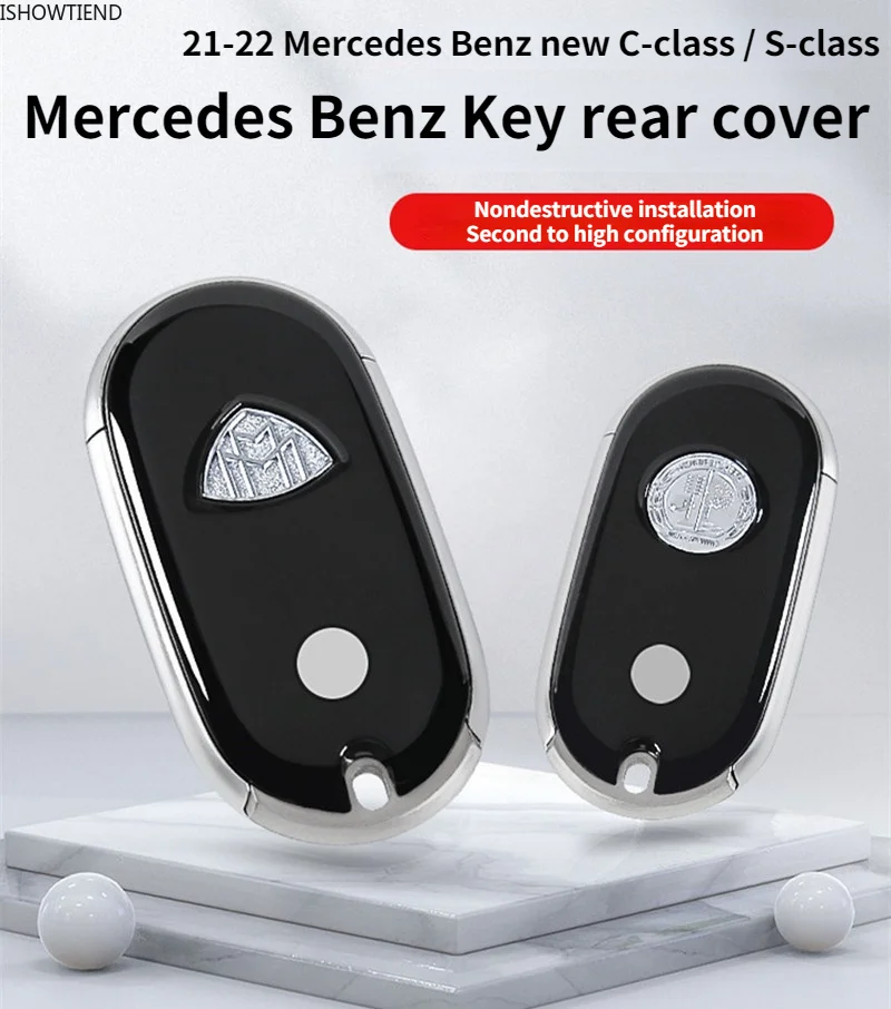 Key Cover Applicable To 22 New Mercedes Benz C-class C200l260l Key Case S-class 300 Key Back Cover Maybach Rear Case Accessories