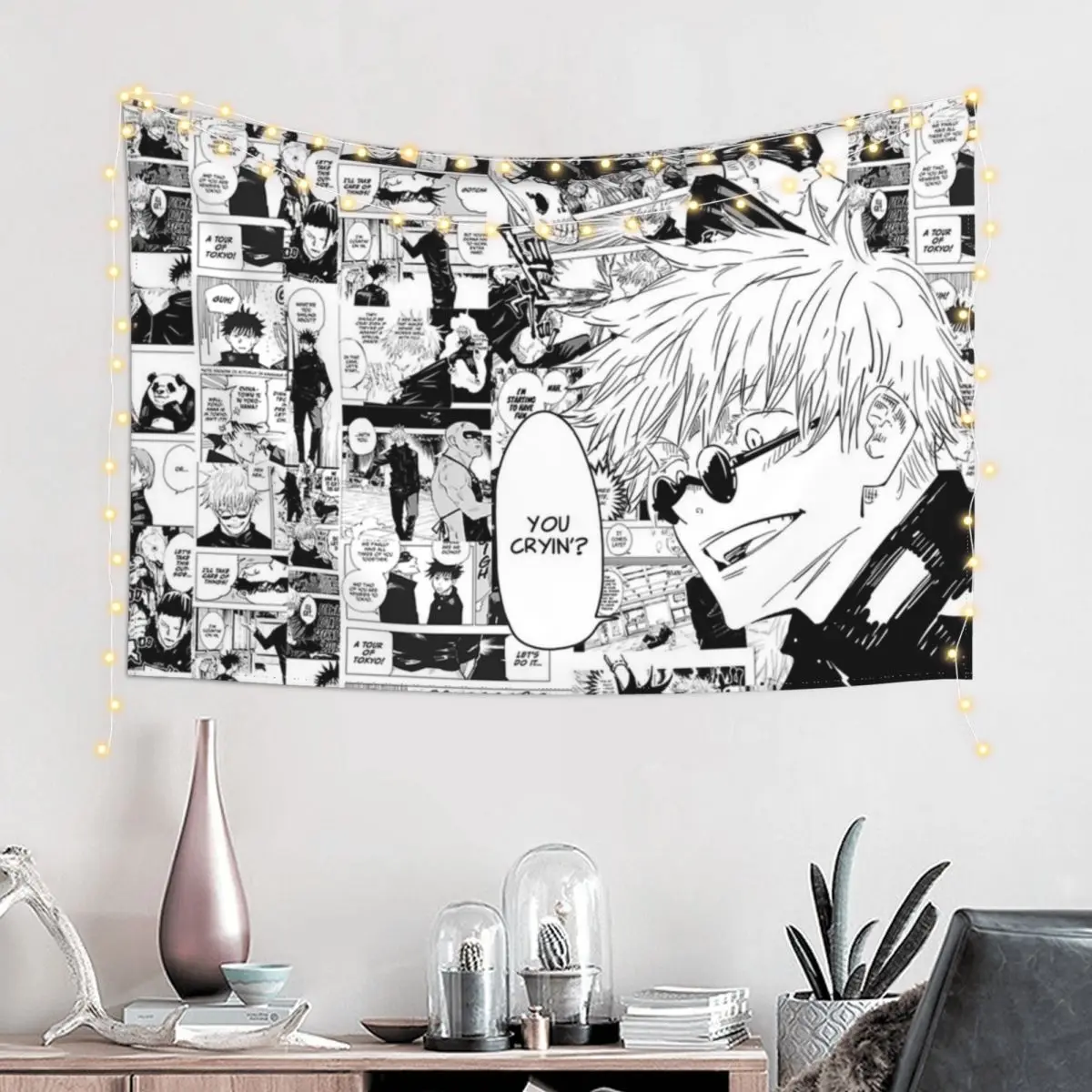 Satoru gojo Tapestry Decoration Bedroom Cute Decor Decorative Wall Hanging Wall Tapestry